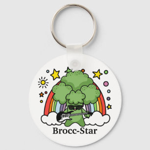 Green Broccoli Brocc, Rock Star Schlüsselanhänger