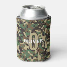 Green Brown Beige Camouflage Camouflage Monogram N Dosenkühler