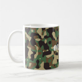 Green Brown Beige Camouflage Camouflage Monogram N Kaffeetasse