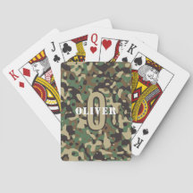 Green Brown Beige Camouflage Camouflage Monogram N