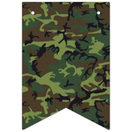 Green Brown Camouflage. Camouflage Wimpelkette