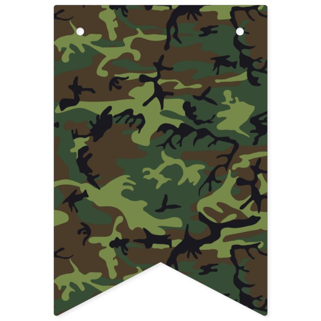 Green Brown Camouflage. Camouflage Wimpelkette (Erste Fahne)