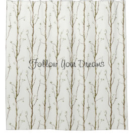 Green Brown Trees   Duschvorhang