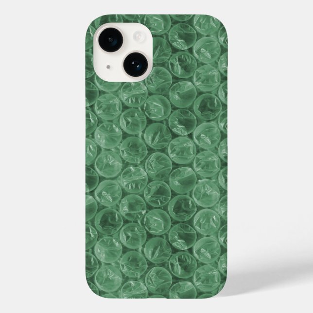 Green Bubble-Packing-Muster Case-Mate iPhone 14 Hülle (Rückseite)