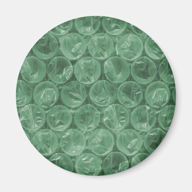 Green Bubble-Packing-Muster Magnet (Vorne)