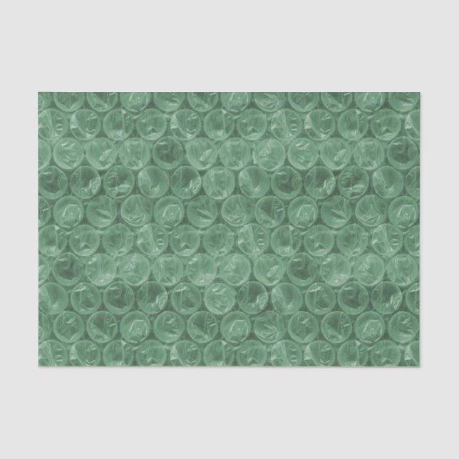 Green Bubble-Packing-Muster Seidenpapier (Vorderseite)
