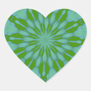 Green Bubble Zen Heart Sticker