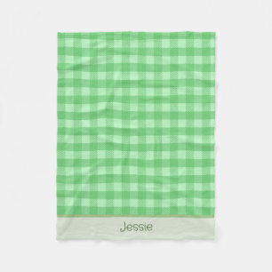Green Buffalo Kariert Custom Unisex Baby Blanket Fleecedecke
