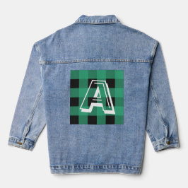 Green Buffalo Kariert Gemustert Mit Monogramm Jeansjacke