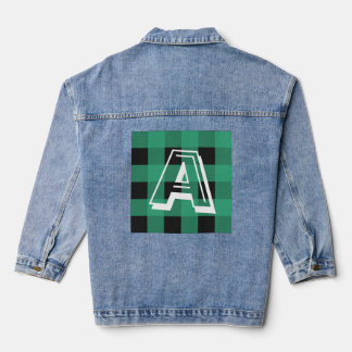 Green Buffalo Kariert Gemustert Mit Monogramm Jeansjacke