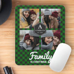 Green Buffalo Kariert Lumberjack Foto Collage Mousepad<br><div class="desc">Laden Sie Ihre Lieblings-Fotos hoch,  um Ihr eigenes personalisiertes Foto-Geschenk zu machen.</div>