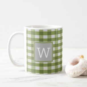 Green Buffalo Kariert Monogram Tasse