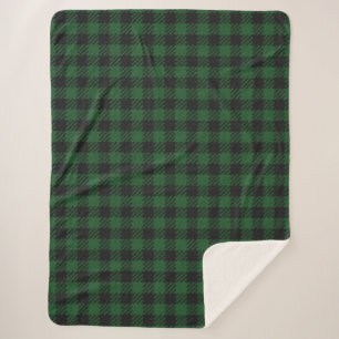 Green Buffalo Kariert Sherpa Blanket Sherpadecke