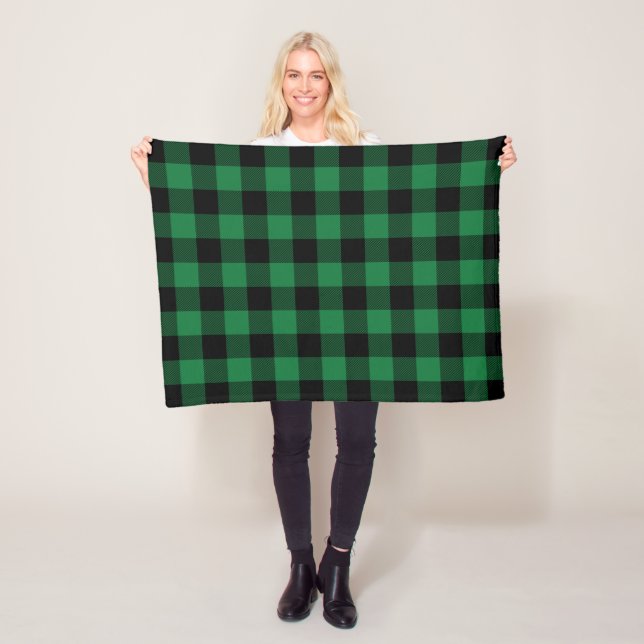 Green Buffalo Kariertes Muster Fleece Blanket (Beispiel)