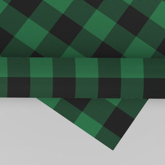 Green Buffalo Kariertes Muster Weihnachtsgeschenk Geschenkpapier (Von Creator hochgeladen)