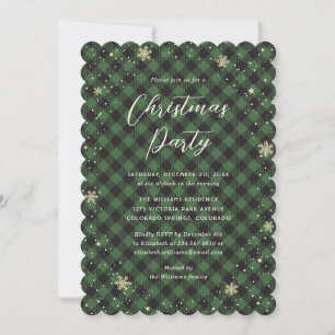 Green Buffalo Kariertes WeihnachtsParty Einladung