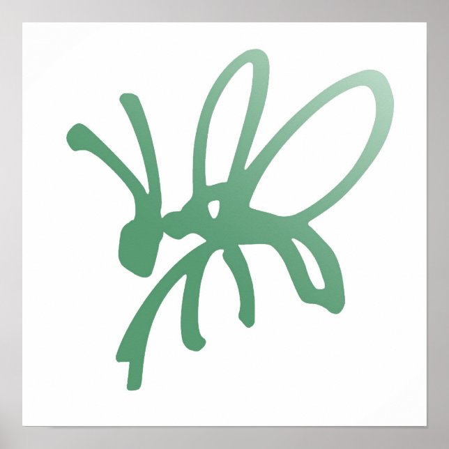 Green Bug Print Poster (Vorne)