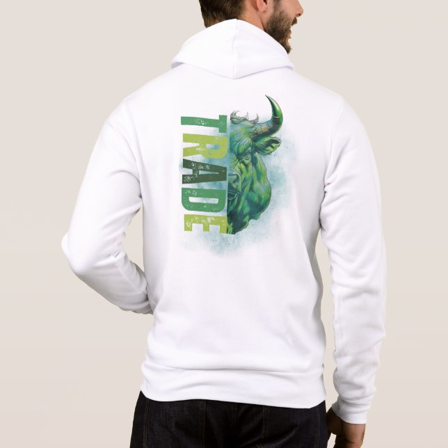 Green bull | Trade Design Hoodie (Rückseite)