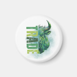 Green bull | Trade Design Magnet