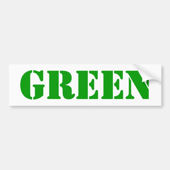 GREEN Bumber Aufkleber Autoaufkleber (Vorne)