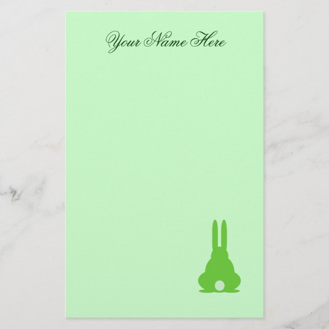 Green Bunny Briefpapier (Vorderseite)