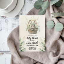 Green Bunny Rabbit Babydusche