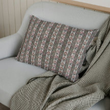 Green Burgundy Stripe Vintag Floral England