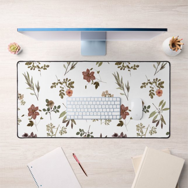 Green Burgundy Wildflower  (Bureau 1)