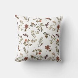 Green Burgundy Wildflower Kissen