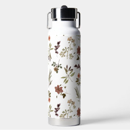 Green Burgundy Wildflower Trinkflasche