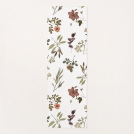 Green Burgundy Wildflower Yogamatte