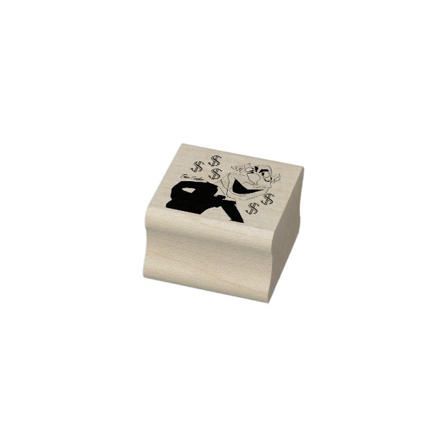 Green business executive puppet gummistempel (Stempel)