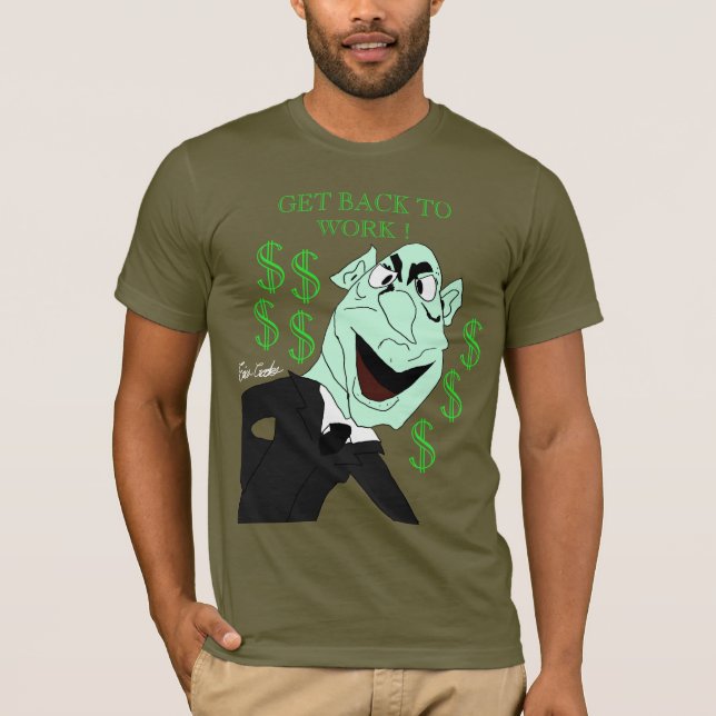 Green business executive puppet T-Shirt (Vorderseite)