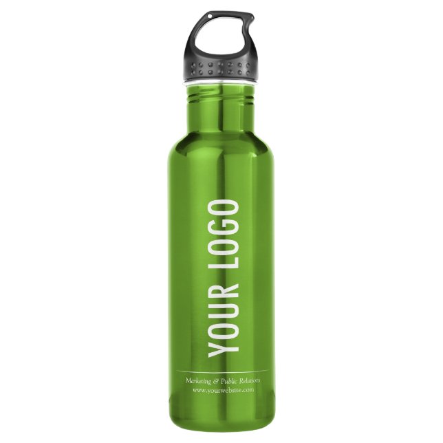 Green Business Water Flasche mit Firmenlogo 24oz Trinkflasche (Vorderseite)