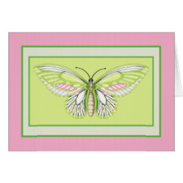 Green Butterfly 3 Animal Theme Blank Grußkarte