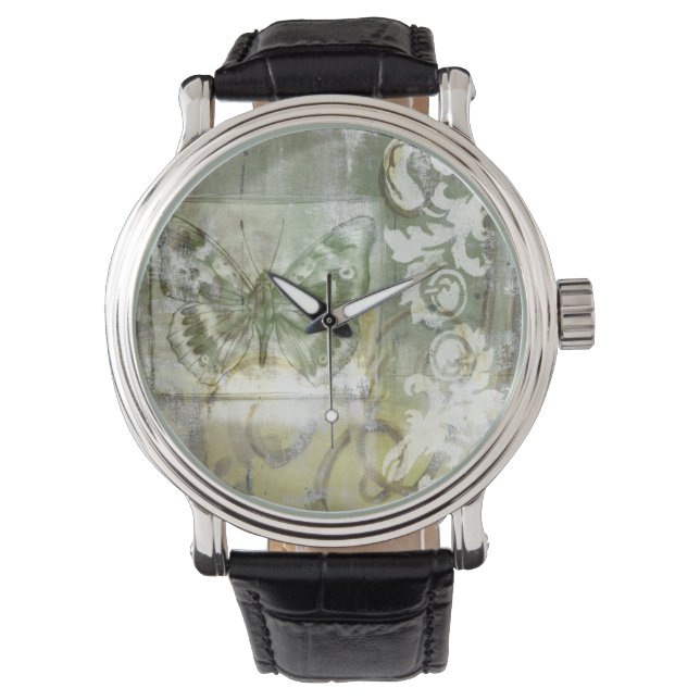 Green Butterfly Inset Armbanduhr (Vorderseite)