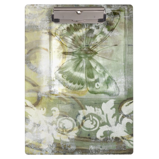 Green Butterfly Inset Klemmbrett (Vorderseite)