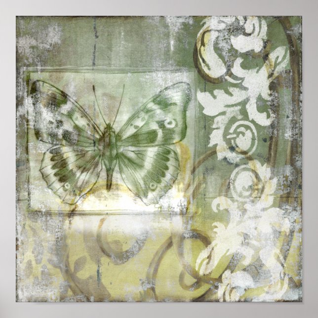 Green Butterfly Inset Poster (Vorne)