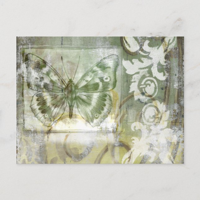 Green Butterfly Inset Postkarte (Vorderseite)