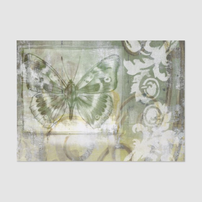 Green Butterfly Inset Seidenpapier (Vorderseite)
