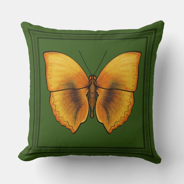 Green Butterfly Kissen (Vorderseite)