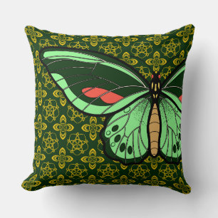 Green Butterfly Kissen