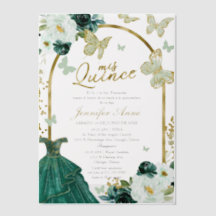 Green Butterfly Spanish Quinceanera
