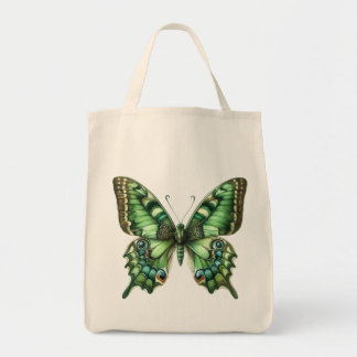 Green Butterfly Tragetasche