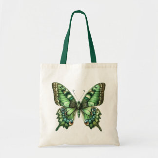 Green Butterfly Tragetasche