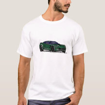 Green C7 Sportwagen Handgezeichnet