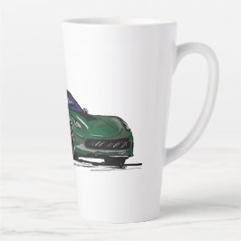 Green C7 Sportwagen Handgezeichnete Skizze Milchtasse