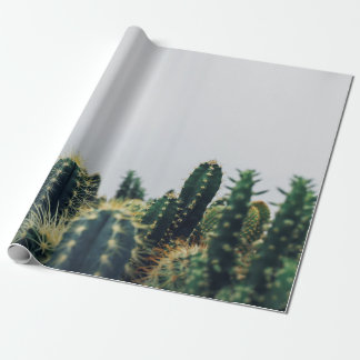 GREEN CACTI GESCHENKPAPIER
