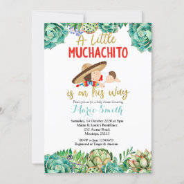 Green Cactus Fiesta Baby Muchacho Baby Shower Einladung