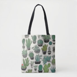 Green Cactus Pattern Tasche